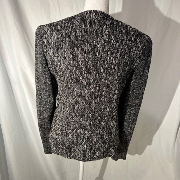 Elie Tahari Nordstrom Textured Tweed Zip‑Up Jacket Size 6 Lined $398 MSRP - Picture 2 of 11